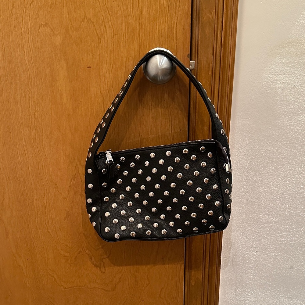 Studded Black Shoulder Bag